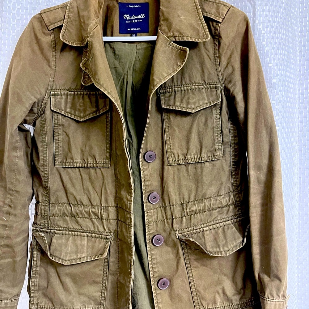 Madewell distressed military jacket